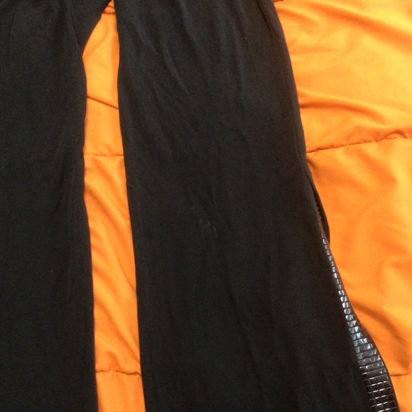 Vintage Cache Black Pants with Side Split Rhinestones Embellishment - Picture 4 of 9